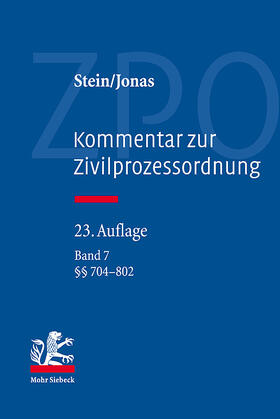 Bork / Roth / Stein | Kommentar zur ZBO / Bd. 7 | Buch | 978-3-16-152902-3 | sack.de
