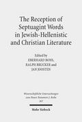 Bons / Brucker / Joosten |  The Reception of Septuagint Words in Jewish-Hellenistic and Christian Literature | eBook | Sack Fachmedien
