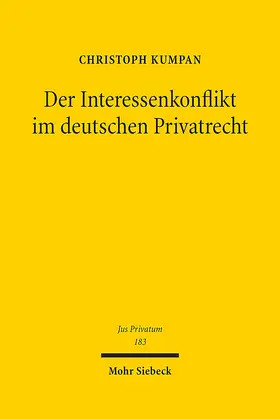 Kumpan |  Der Interessenkonflikt im Deutschen Privatrecht | eBook | Sack Fachmedien