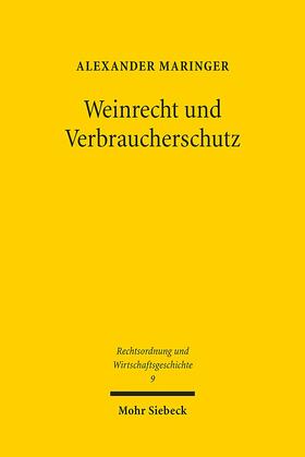 Maringer | Weinrecht und Verbraucherschutz | Buch | 978-3-16-153058-6 | sack.de