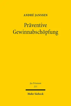 Janssen |  Präventive Gewinnabschöpfung | eBook | Sack Fachmedien