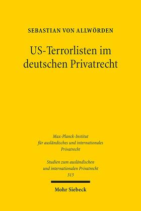 Allwörden | US-Terrorlisten im deutschen Privatrecht | E-Book | sack.de