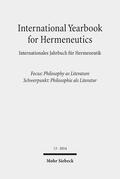 Figal |  International Yearbook for Hermeneutics / Internationales Jahrbuch für Hermeneutik | Buch |  Sack Fachmedien