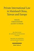 Basedow / Pißler |  Private International Law in Mainland China, Taiwan and Europe | Buch |  Sack Fachmedien