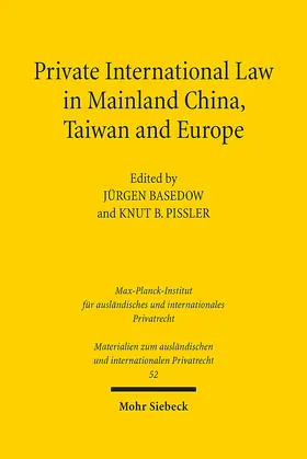 Pißler / Basedow | Private International Law in Mainland China, Taiwan and Europe | E-Book | sack.de