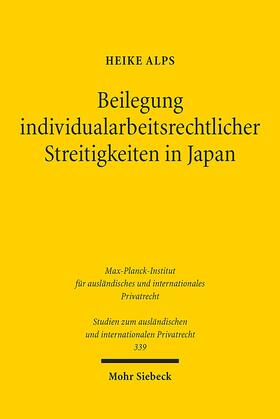 Alps | Beilegung individualarbeitsrechtlicher Streitigkeiten in Japan | E-Book | sack.de
