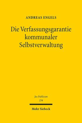 Engels | Die Verfassungsgarantie kommunaler Selbstverwaltung | E-Book | sack.de