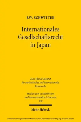 Schwittek |  Internationales Gesellschaftsrecht in Japan | eBook | Sack Fachmedien