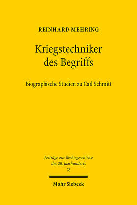 Mehring | Kriegstechniker des Begriffs | Buch | 978-3-16-153452-2 | sack.de
