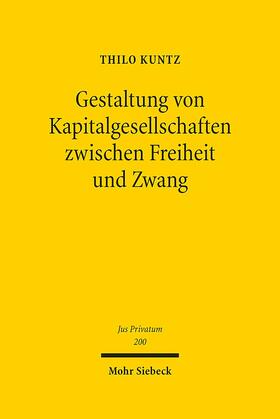 Kuntz |  Kuntz, T: Gestaltung von Kapitalgesellschaften | Buch |  Sack Fachmedien