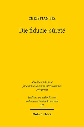 Fix |  Die fiducie-sûreté | eBook | Sack Fachmedien