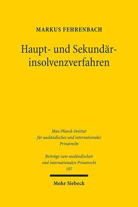 Fehrenbach |  Haupt- und Sekundärinsolvenzverfahren | eBook | Sack Fachmedien