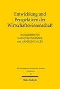 Ramser / Stadler |  Entwicklung und Perspektiven der Wirtschaftswissenschaft | Buch |  Sack Fachmedien