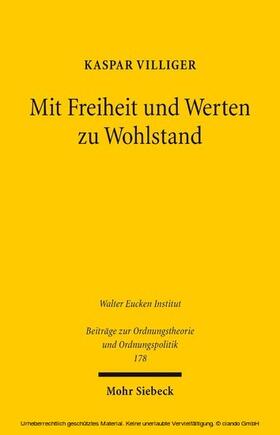 Villiger | Mit Freiheit und Werten zu Wohlstand | E-Book | sack.de