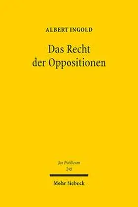 Ingold |  Das Recht der Oppositionen | Buch |  Sack Fachmedien
