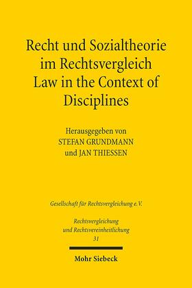 Grundmann / Thiessen | Recht und Sozialtheorie im Rechtsvergleich. Law in the Context of Disciplines | Buch | 978-3-16-153670-0 | sack.de