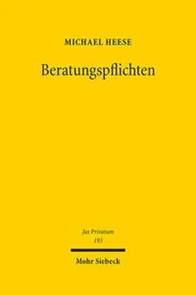 Heese |  Beratungspflichten | Buch |  Sack Fachmedien