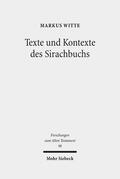 Witte |  Texte und Kontexte des Sirachbuchs | eBook | Sack Fachmedien