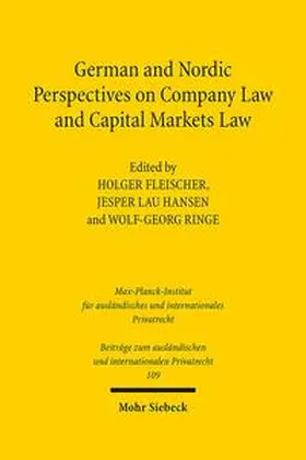 Fleischer / Hansen / Ringe |  German and Nordic Perspectives on Company Law and Capital Markets Law | Buch |  Sack Fachmedien