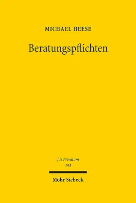 Heese |  Beratungspflichten | eBook | Sack Fachmedien