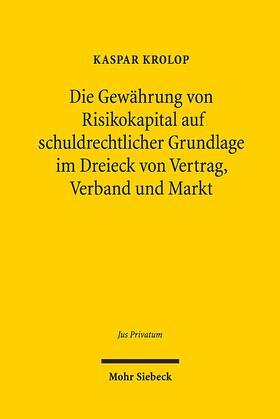 Krolop |  Krolop, K: Gewährung von Risikokapital | Buch |  Sack Fachmedien