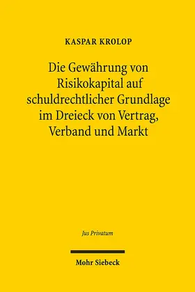 Krolop |  Krolop, K: Gewährung von Risikokapital | Buch |  Sack Fachmedien