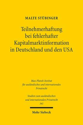 Stübinger |  Teilnehmerhaftung bei fehlerhafter Kapitalmarktinformation in Deutschland und den USA | eBook | Sack Fachmedien