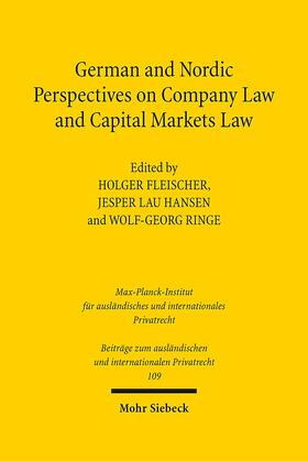 Fleischer / Hansen / Ringe |  German and Nordic Perspectives on Company Law and Capital Markets Law | eBook | Sack Fachmedien