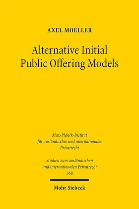 Moeller |  Alternative Initial Public Offering Models | eBook | Sack Fachmedien