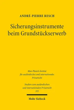 Resch |  Sicherungsinstrumente beim Grundstückserwerb | eBook | Sack Fachmedien