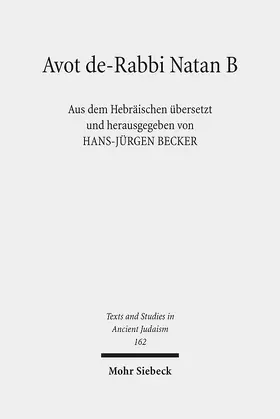 Becker | Avot de-Rabbi Natan B | E-Book | sack.de