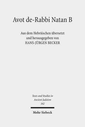 Becker | Avot de-Rabbi Natan B | E-Book | sack.de