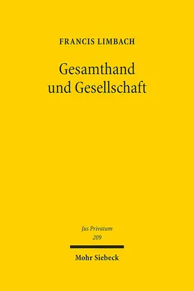 Limbach |  Gesamthand und Gesellschaft | eBook | Sack Fachmedien
