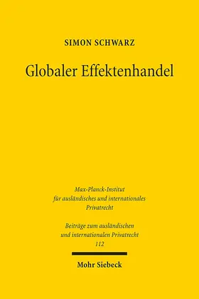 Schwarz |  Globaler Effektenhandel | eBook | Sack Fachmedien
