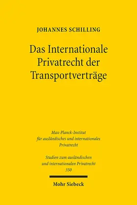 Schilling |  Das Internationale Privatrecht der Transportverträge | eBook | Sack Fachmedien