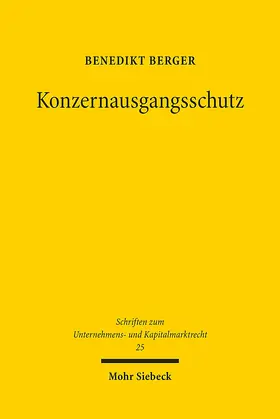 Berger |  Konzernausgangsschutz | Buch |  Sack Fachmedien