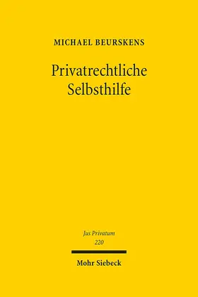 Beurskens |  Privatrechtliche Selbsthilfe | eBook | Sack Fachmedien