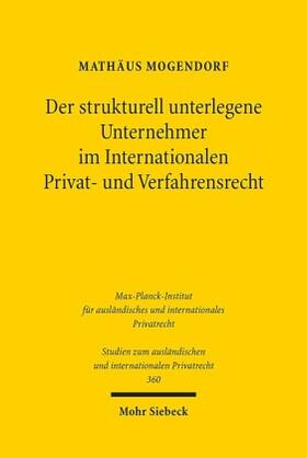Mogendorf | Mogendorf, M: Der strukturell unterlegene Unternehmer | Buch | 978-3-16-154563-4 | sack.de