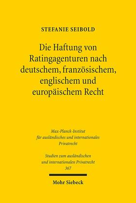 Seibold |  Die Haftung von Ratingagenturen nach deutschem, französischem, englischem und europäischem Recht | eBook | Sack Fachmedien