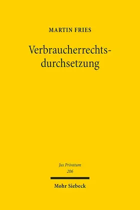 Fries |  Verbraucherrechtsdurchsetzung | Buch |  Sack Fachmedien