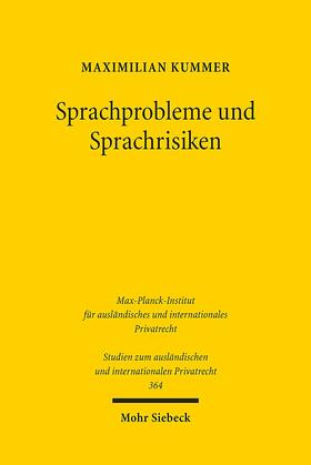 Kummer |  Sprachprobleme und Sprachrisiken | eBook | Sack Fachmedien