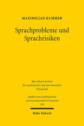 Kummer |  Sprachprobleme und Sprachrisiken | eBook | Sack Fachmedien