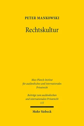 Mankowski |  Rechtskultur | eBook | Sack Fachmedien