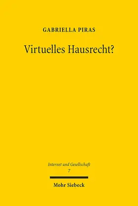 Piras |  Virtuelles Hausrecht? | Buch |  Sack Fachmedien