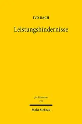 Bach | Leistungshindernisse | Buch | 978-3-16-154873-4 | sack.de