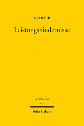 Bach |  Leistungshindernisse | eBook | Sack Fachmedien