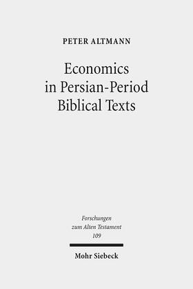 Altmann | Economics in Persian-Period Biblical Texts | E-Book | sack.de