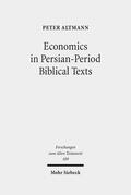Altmann |  Economics in Persian-Period Biblical Texts | eBook | Sack Fachmedien