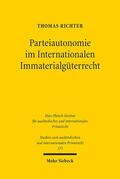 Richter |  Parteiautonomie im Internationalen Immaterialgüterrecht | eBook | Sack Fachmedien
