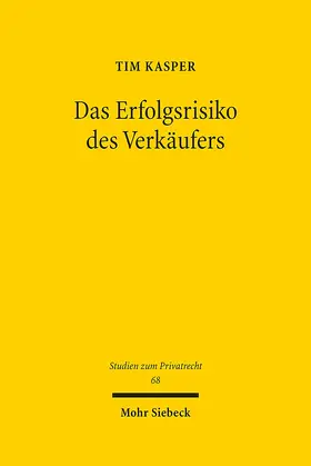 Kasper |  Das Erfolgsrisiko des Verkäufers | eBook | Sack Fachmedien